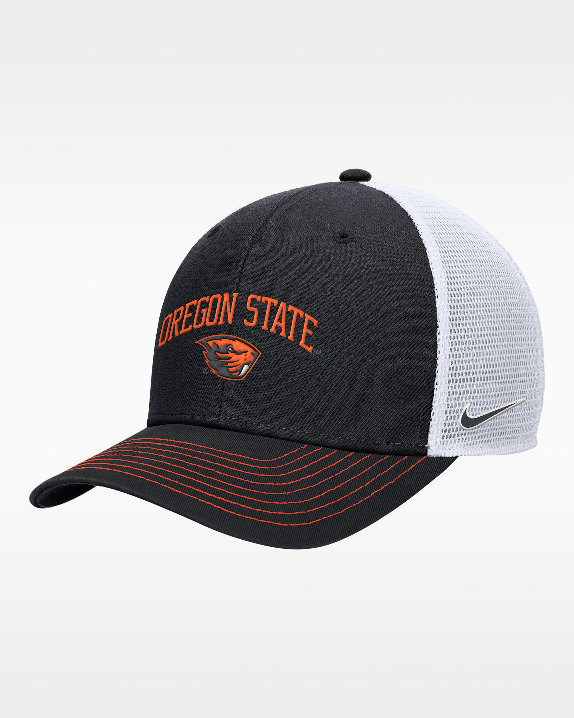 Oregon State Rise Men's Nike College Trucker Adjustable Hat. Nike.com